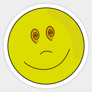 Spiral Eyes Smile Sticker